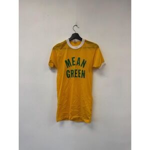 Vintage Mean Green Shirt Mens Medium Yellow Mesh Jersey Retro Champwear 70s